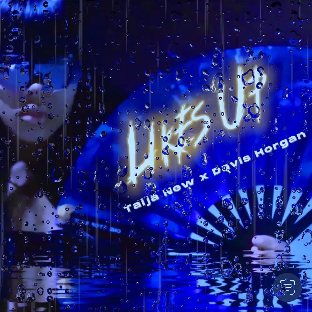 The cover art of "Likes Up" by Taija New, featuring a dominant blue color and the artist wearing modern shades.