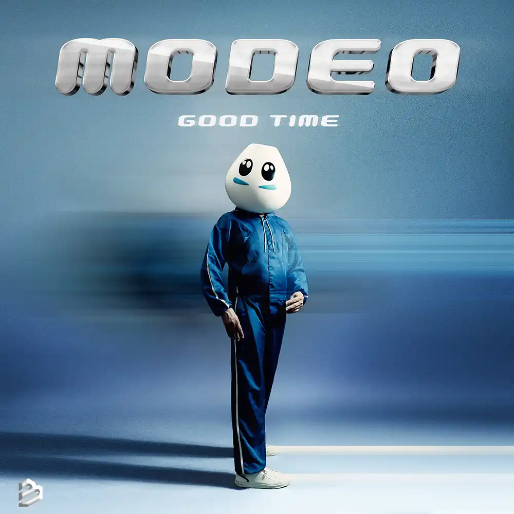 Colorful cover art of MODEO's hit single 'Good Time' featuring vibrant design elements and the artist's name.