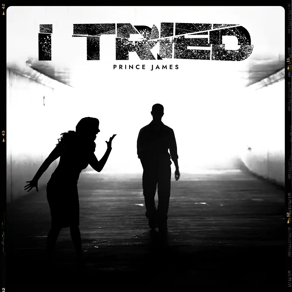 Cover of Prince James' EP 'I Tried' featuring vibrant artwork and bold typography.